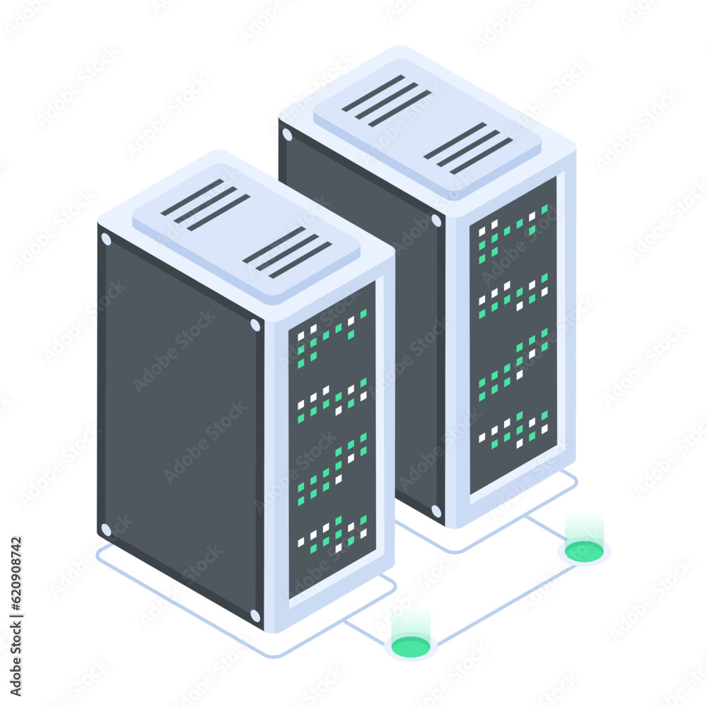 Canvas Prints pack of database isometric icons