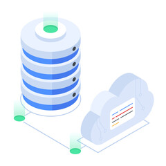 Pack of Database Isometric Icons 


