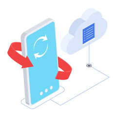 Pack of Database Isometric Icons 

