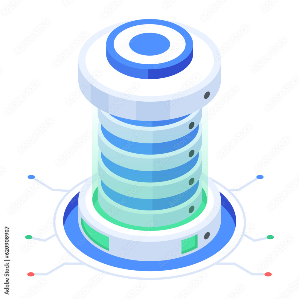 Canvas Prints set of database management isometric icons