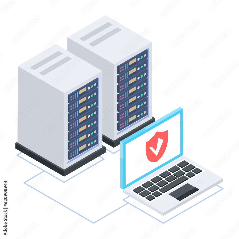 Canvas Prints set of database management isometric icons