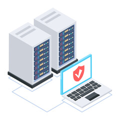 Set of Database Management Isometric Icons 

