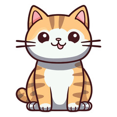 Fototapeta premium Whisker Wonderland: Irresistible 2D Illustration of a Serengeti Feline