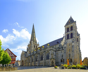 Famous Cathedrale Saint-Lazare d'Autun, Saone-et-Loire, Burgundy, France