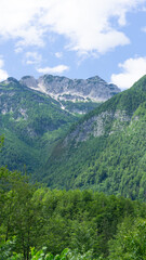 Fototapeta na wymiar Wonderful day in the mountains of Slovenia 