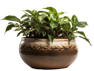 鉢植え観葉植物の美しさ（切り抜き） No.034  Beauty of potted houseplants (clipping) Generative AI