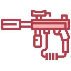 pistol line icon,linear,outline,graphic,illustration