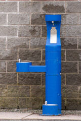 A three-tap water filling station. The drinking water hydration system allows for pets, bottles,...