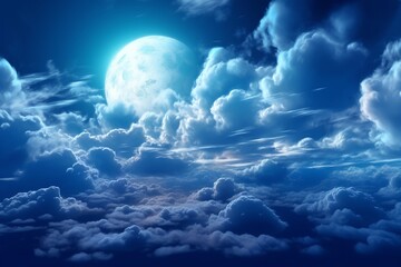 Obraz na płótnie Canvas Beautiful night sky, generative ai