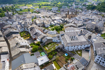 Mondoñedo, Spain - Beautiful village of Mondoñedo from above in Galician province of Lugo