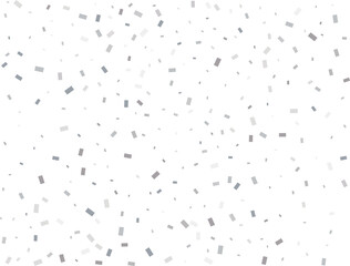 Holiday Rectangular Silver Confetti