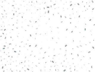 Holiday Rectangular Silver Confetti