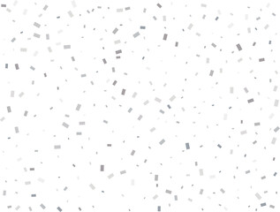 Holiday Rectangular Silver Confetti