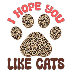 Cat Retro Sublimation PNG Design