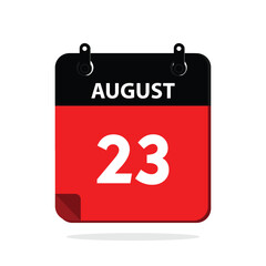 calender icon, 23 august icon with white background