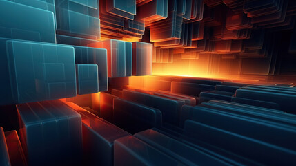 Digital data background. Abstract art can be used in the description of network abilities, technological processes, digital storages, science, education, etc.