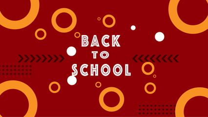 Flat geometrical design for back to school background