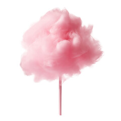 Pink cotton candy isolated. Illustration AI Generative. - obrazy, fototapety, plakaty