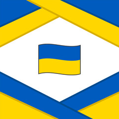 Ukraine Flag Abstract Background Design Template. Ukraine Independence Day Banner Social Media Post. Ukraine