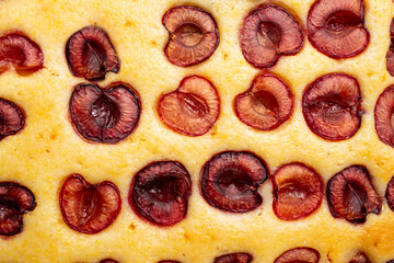Cherry tart texture,   close up