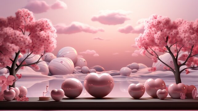 Pink Romantic Love Background Pink Beautiful Background