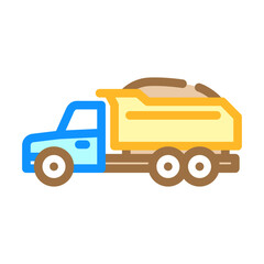 gravel truck civil engineer color icon vector. gravel truck civil engineer sign. isolated symbol illustration