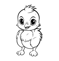 Baby chicken coloring page - Coloring book for