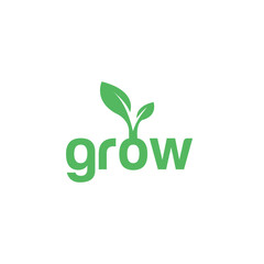 Grow logo  vector
