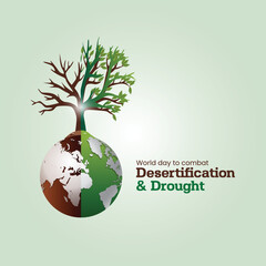 World Day to Combat Desertification and Drought celebration. Dunya collesme ve kuraklikla mucadele gunu translate: World Day of Combating Desertification and Drought. 