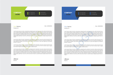 Naklejka premium Modern Creative & Clean business style letterhead bundle of your corporate project design