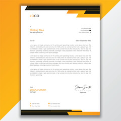 corporate minimal letterhead template design