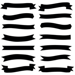 Obraz premium Sets of black ribbons icon