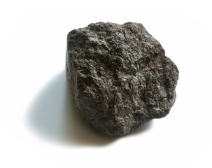 Gray stone on a white background