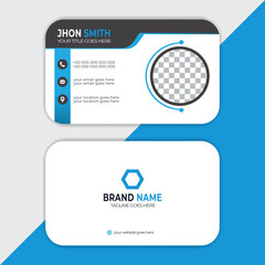 creative modern name card and business card template design.