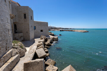 View of the fishing village of Giovinazzo, province of Bari, Puglia, Italy