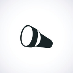 Flashlight simple icon. Flashlight isolated icon.