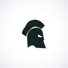 Fototapeta premium Knight helmet simple icon. Knight helmet isolated icon.