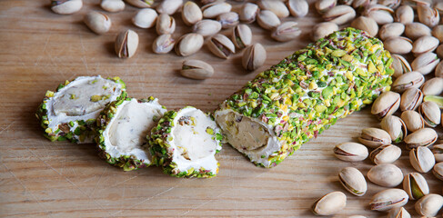 Nuts and halva on the table