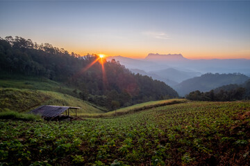 Beautiful mountains and destination at the northern in Thailand