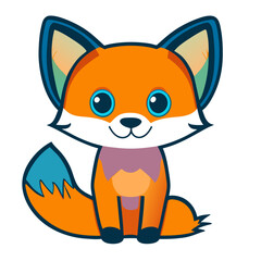 cartoon fox vector animals