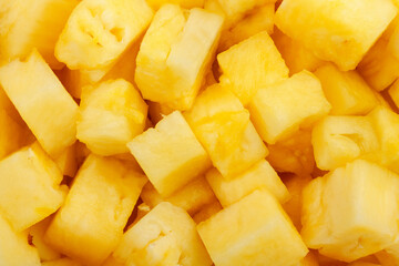 sliced pineapple cubes background pattern