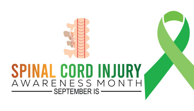 Spinal Cord injury awareness month is observed every year in September. banner design template Vector illustration background design.