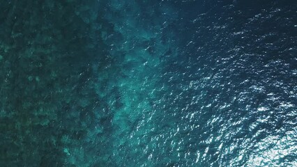 Sea surface aerial top down view