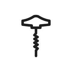 Corkscrew icon vector. Linear style sign for mobile concept and web design. Corkscrew symbol illustration. Pixel vector graphics - Vector.