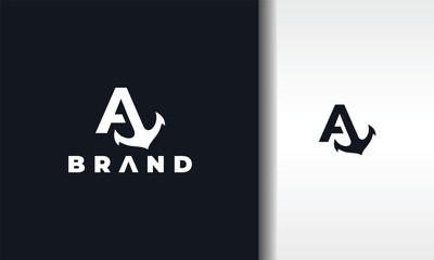 letter A anchor logo © Hasim