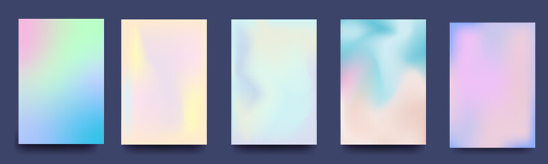 Set of gradient backgrounds. Creative smooth gradient for cover, banner, postcard, flyer, poster.Background modern twisty design. Vector