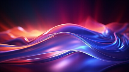 abstract blue and purple background with glowing lines, vector illustration.