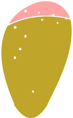 Modern geometric flower, simple plant