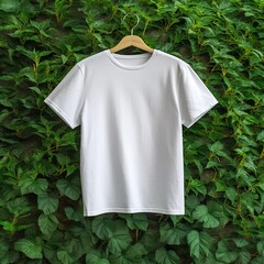 Illustration of a white plain t-shirt mockup, AI Generated