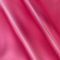 Pink background from crumpled fabric. Drapery. Texture background pattern. Pink silk or crepe de chine fabric. eps 10